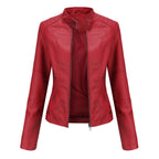 Collar-Free Biker Jacket