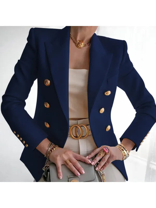 Stylish Blazer with Button Accents