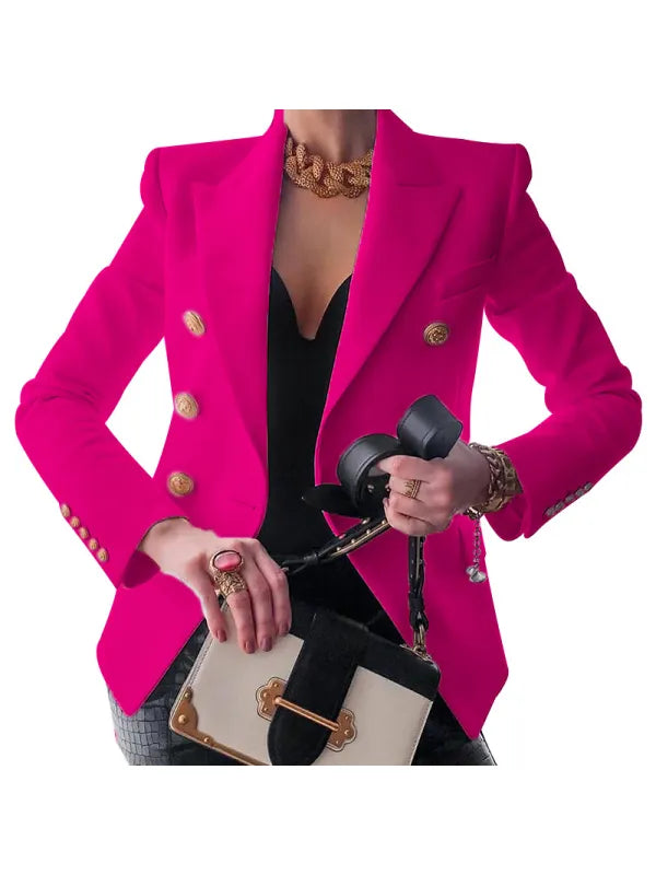Stylish Blazer with Button Accents