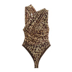 Leopard Print Women's Bodysuit