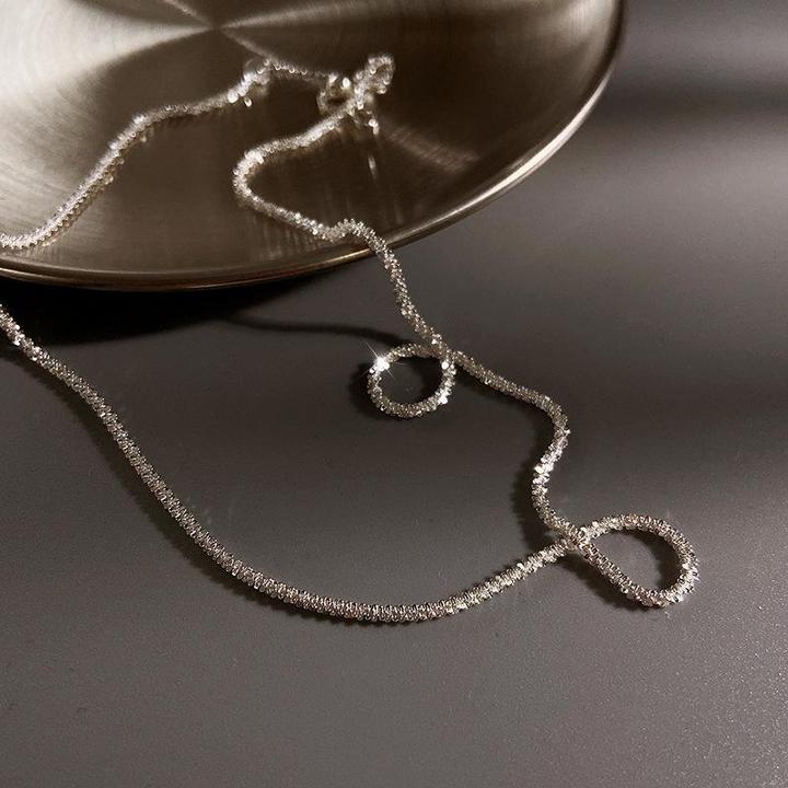 Women's Silver Double Chain Celestial Necklace