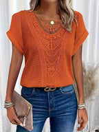 Stylish Lace Tee with Fashionable Details