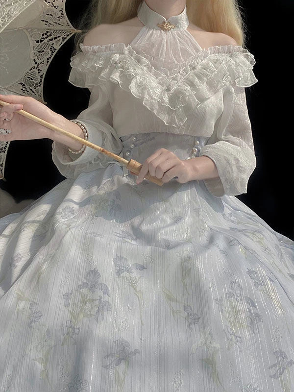 Chic Belle Époque-Inspired Midi Dress