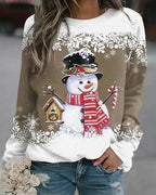 Freda - Vibrant Snowman Sweater Design