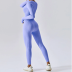 Solid Long Sleeve Active Jumpsuit