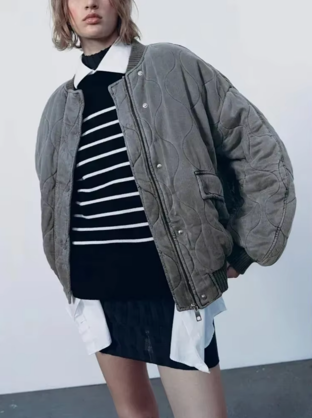 Destiny Round Neck Cotton Jacket