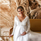 Chic Lace Maxi Dress for Expecting Mothers