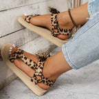 Women's Footwear with Leopard Print Design