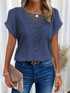 Stylish Lace Tee with Fashionable Details