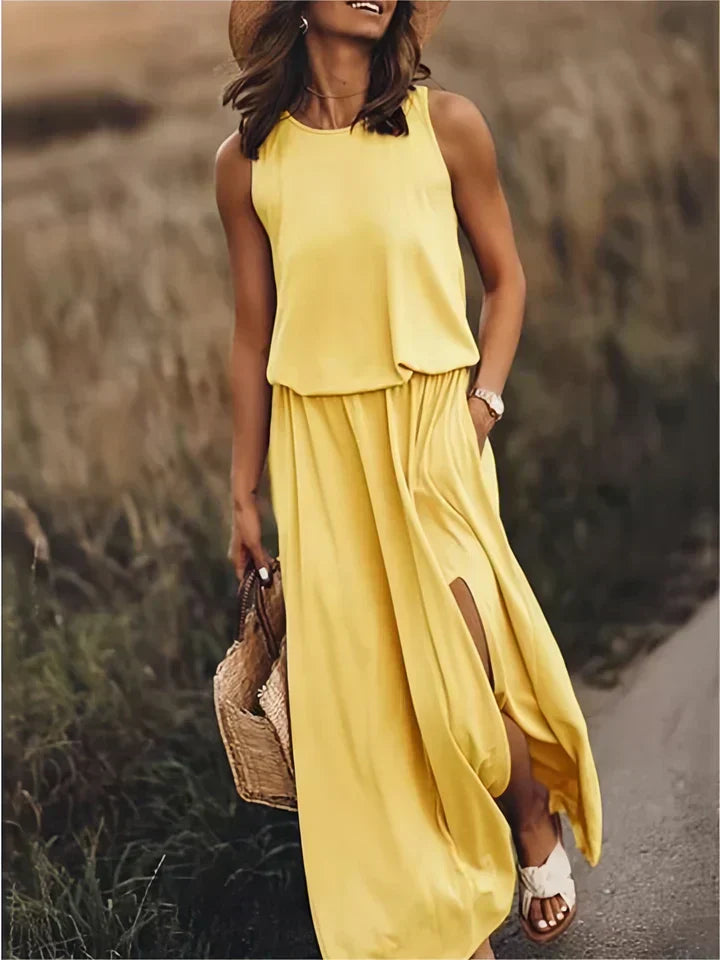Women's Solid Color Maxi Dress