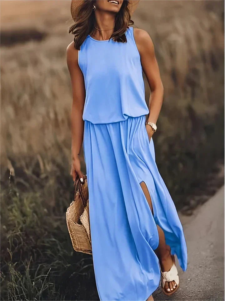 Women's Solid Color Maxi Dress