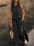 Women's Solid Color Maxi Dress