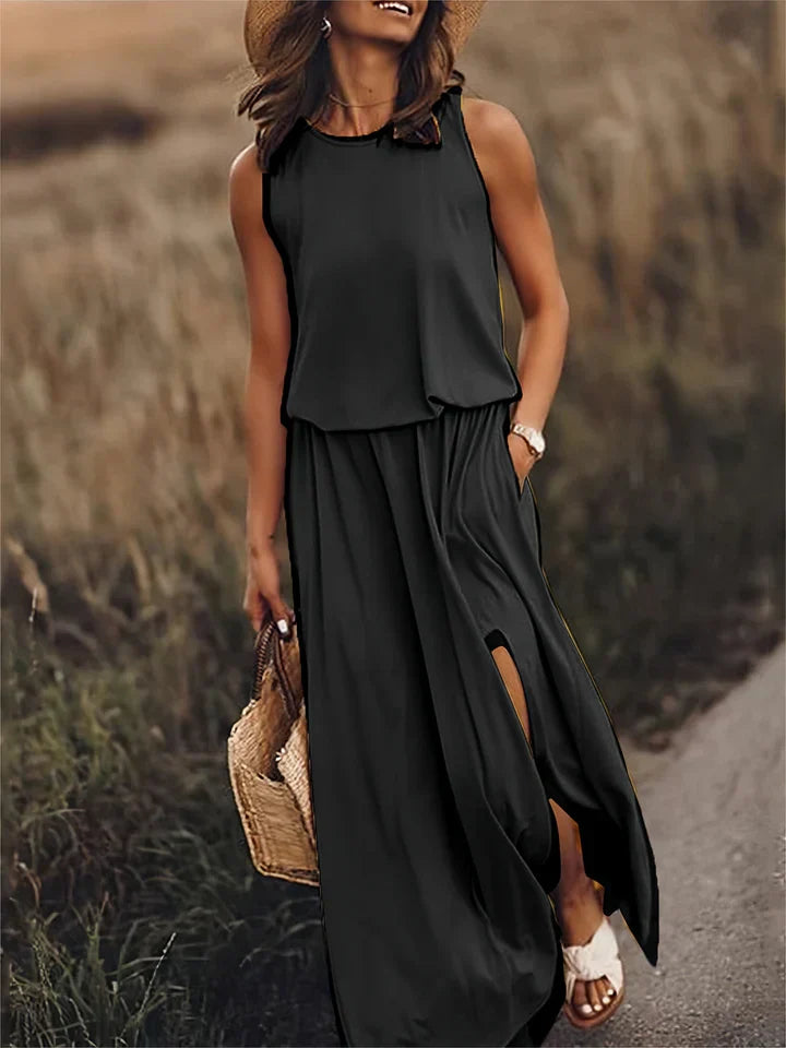 Women's Solid Color Maxi Dress