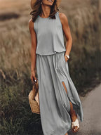 Women's Solid Color Maxi Dress
