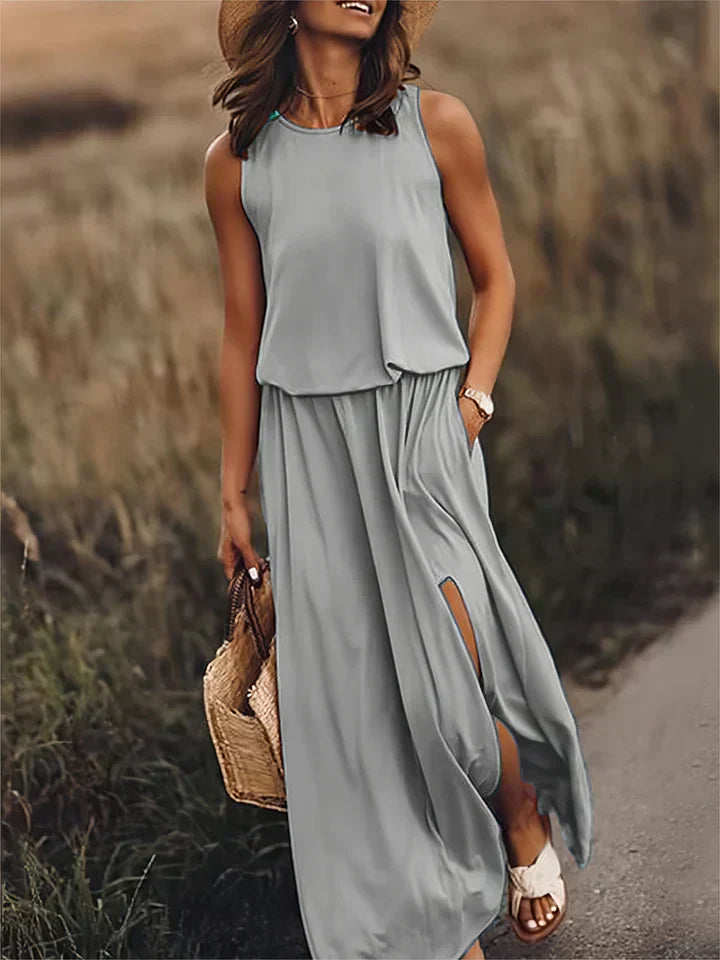 Women's Solid Color Maxi Dress