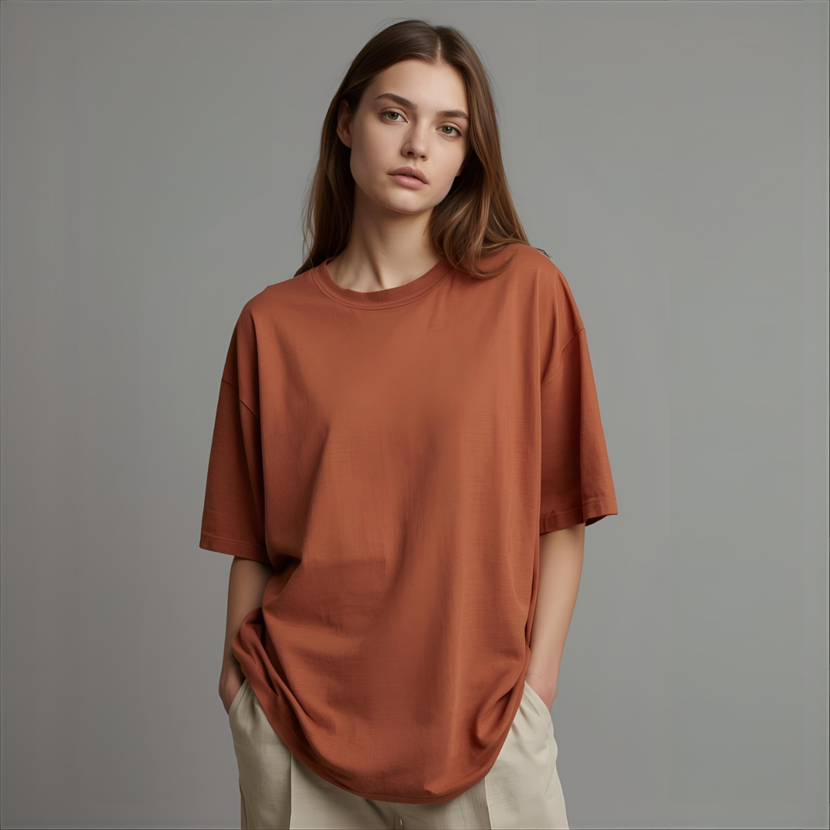 NOVEN | Burnt Orange Relaxed T-Shirt