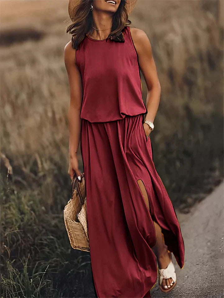 Women's Solid Color Maxi Dress