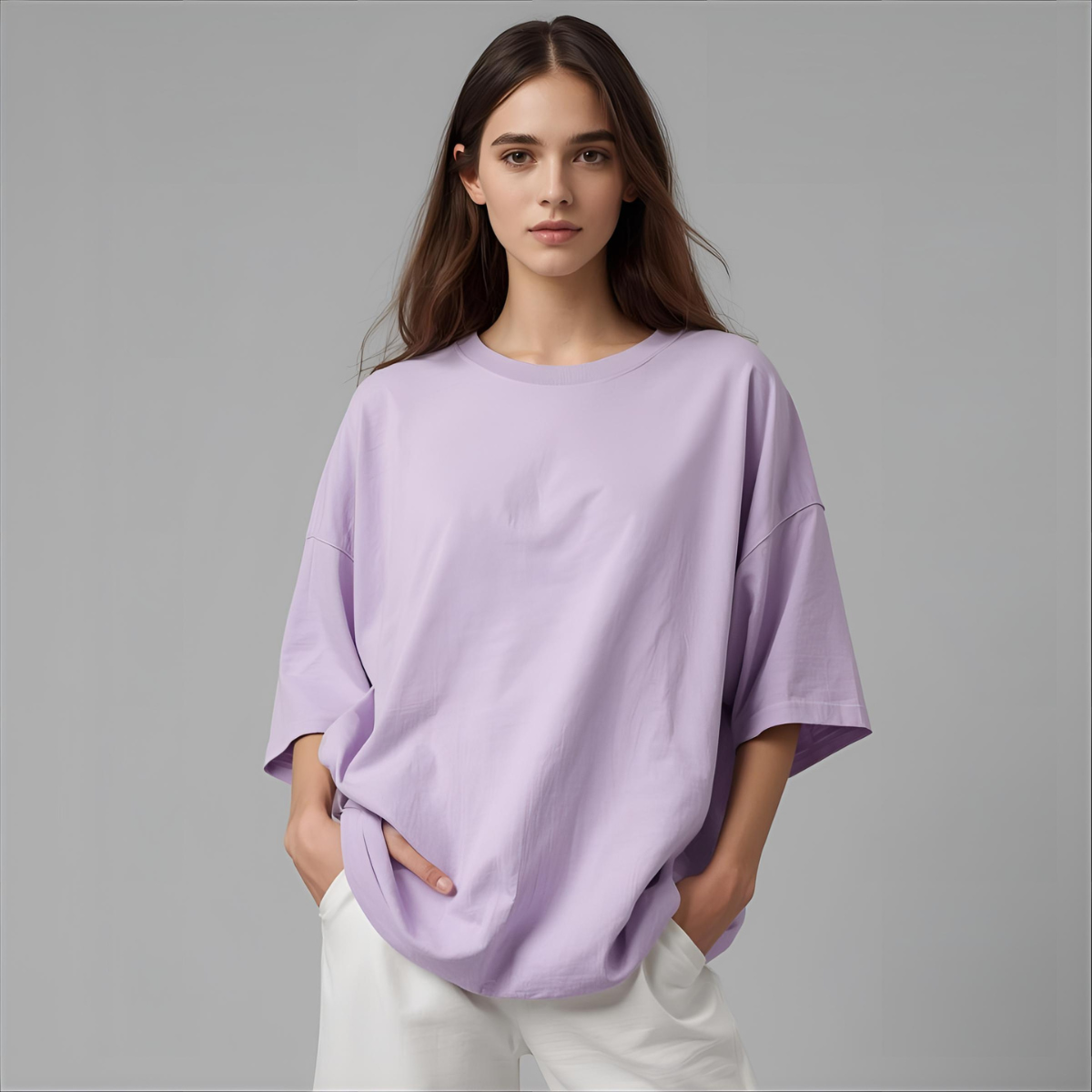 VAREL | Soft Lilac Oversized Tee