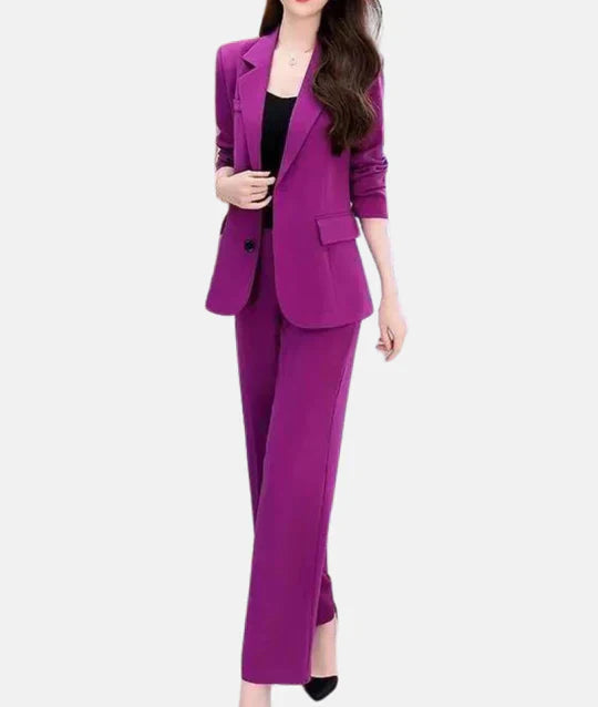 Chic Tailored Blazer and Elegant Pantsuit Set