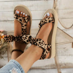 Women's Footwear with Leopard Print Design