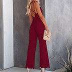 Lace-Trimmed Sleeveless Jumpsuit