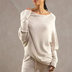 Asira - Asymmetrical Draped Knit Sweater