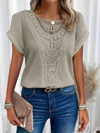 Stylish Lace Tee with Fashionable Details