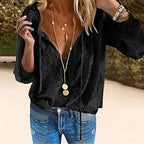 Lace-Embellished Women's Blouse