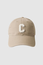 Baseball Cap with Embroidered Letter C