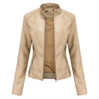 Collar-Free Biker Jacket