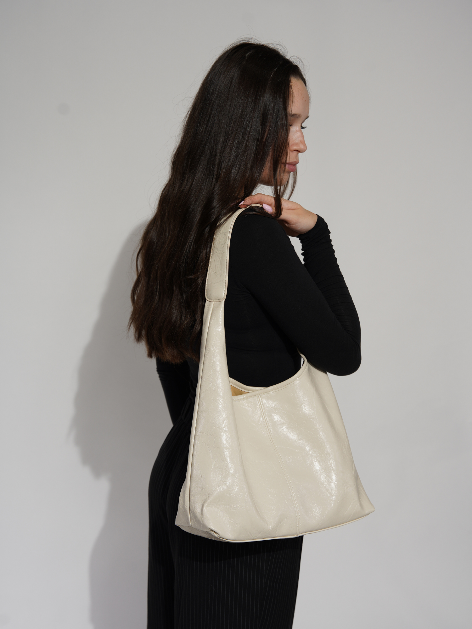 Retro Distressed Leather Tote Bag