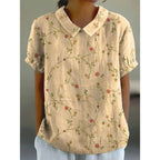 Pastoral Floral Cotton Blouse