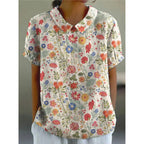 Pastoral Floral Cotton Blouse