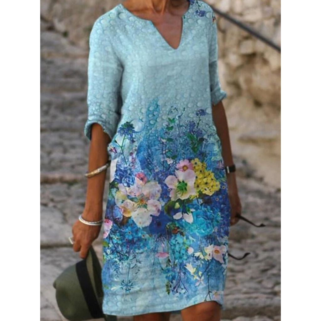 Delightful Floral Pattern Dress