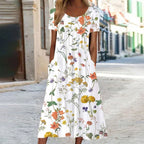 Chic Floral Dress with Tummy Control Features
