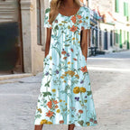 Chic Floral Dress with Tummy Control Features