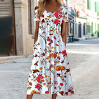 Chic Floral Dress with Tummy Control Features