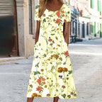Chic Floral Dress with Tummy Control Features