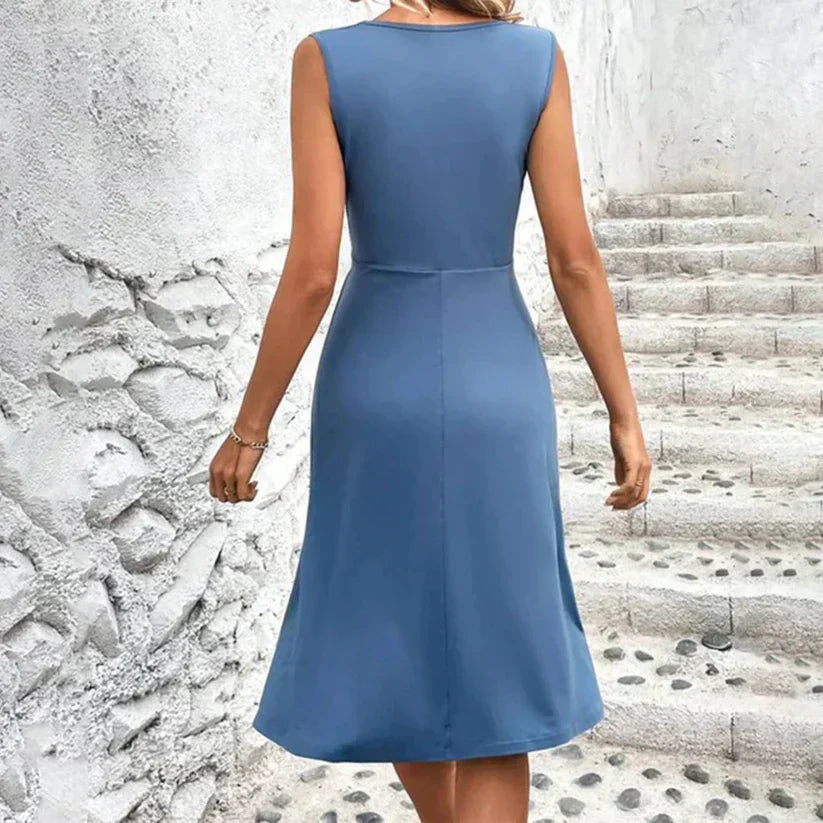 Women's Knee-Length Midi Dress for Summer
