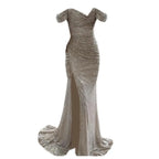 Chic V-Neck Evening Gown