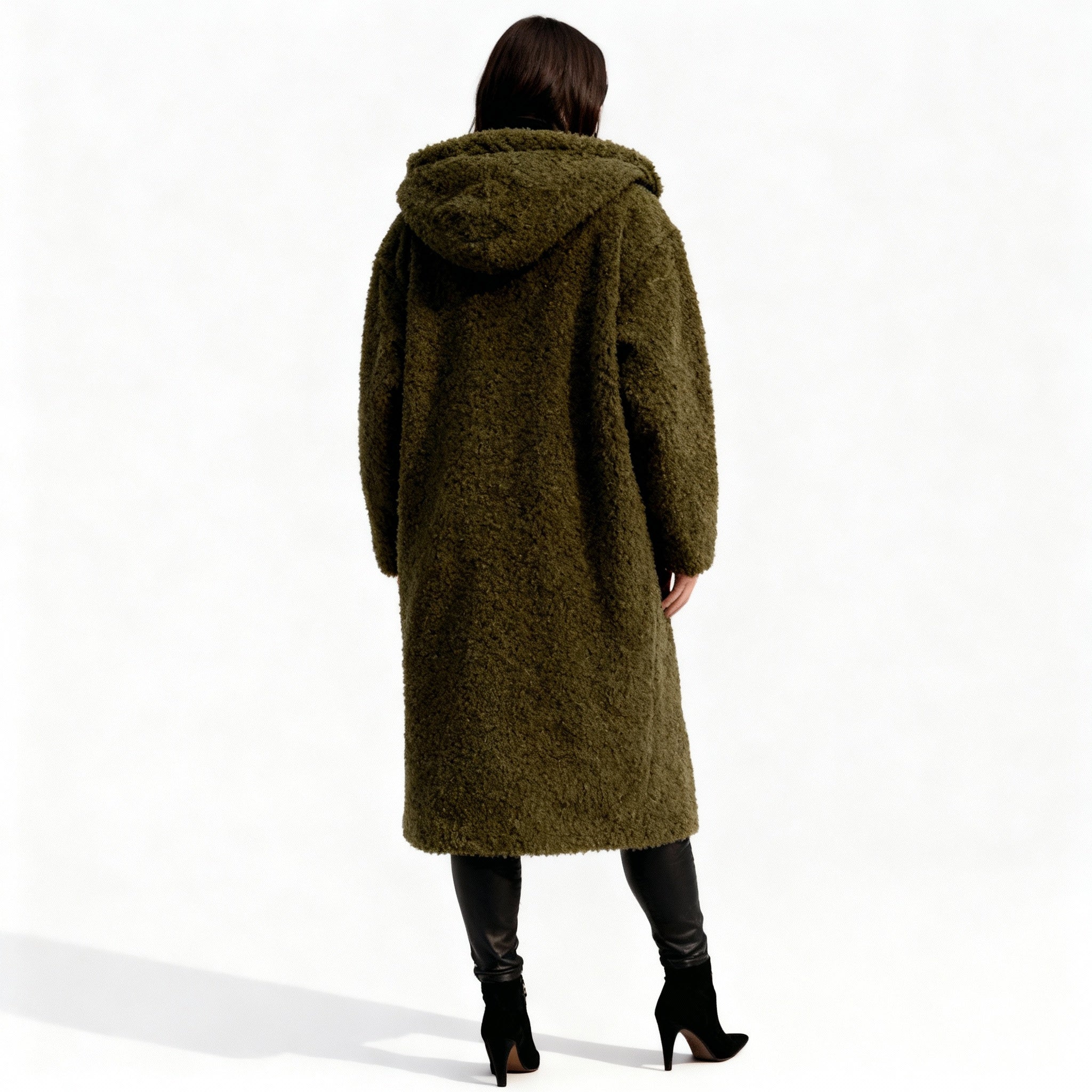 Stylish Women's Long Plush Fleece Coat