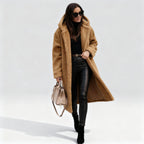 Stylish Women's Long Plush Fleece Coat