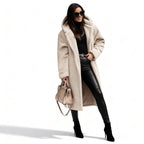 Stylish Women's Long Plush Fleece Coat