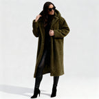 Stylish Women's Long Plush Fleece Coat