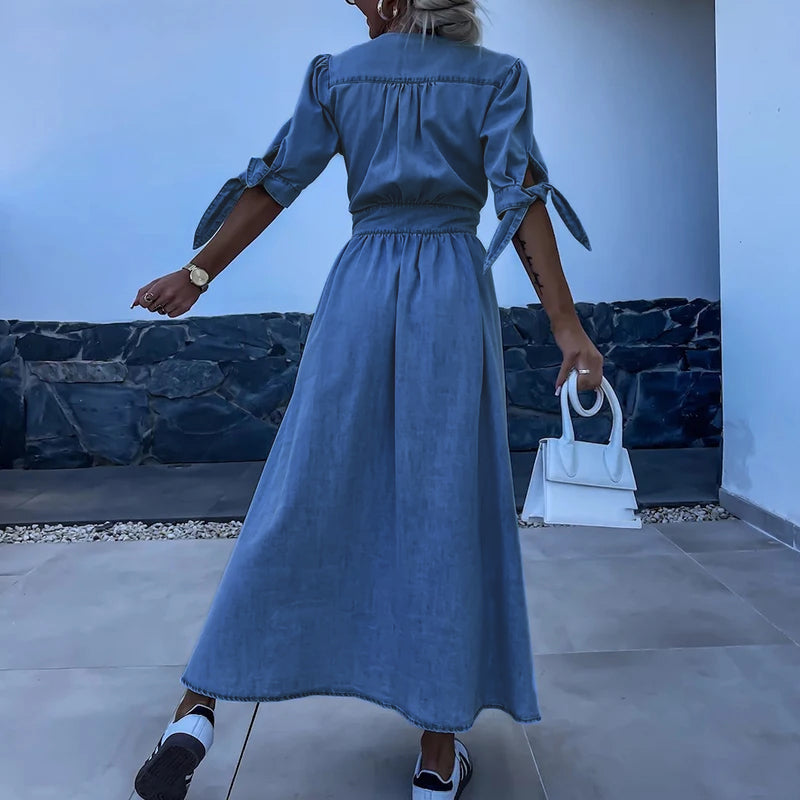 Eva - Chic Denim Dress