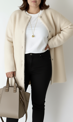 Stylish Plus Size Relaxed Knit Cardigan for Women
