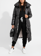Grace - Stylish Long Puffer Jacket with Stand-Up Collar for Plus Size Women