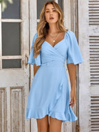 Aria - Chic Sky Blue Evening Gown