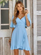 Aria - Chic Sky Blue Evening Gown