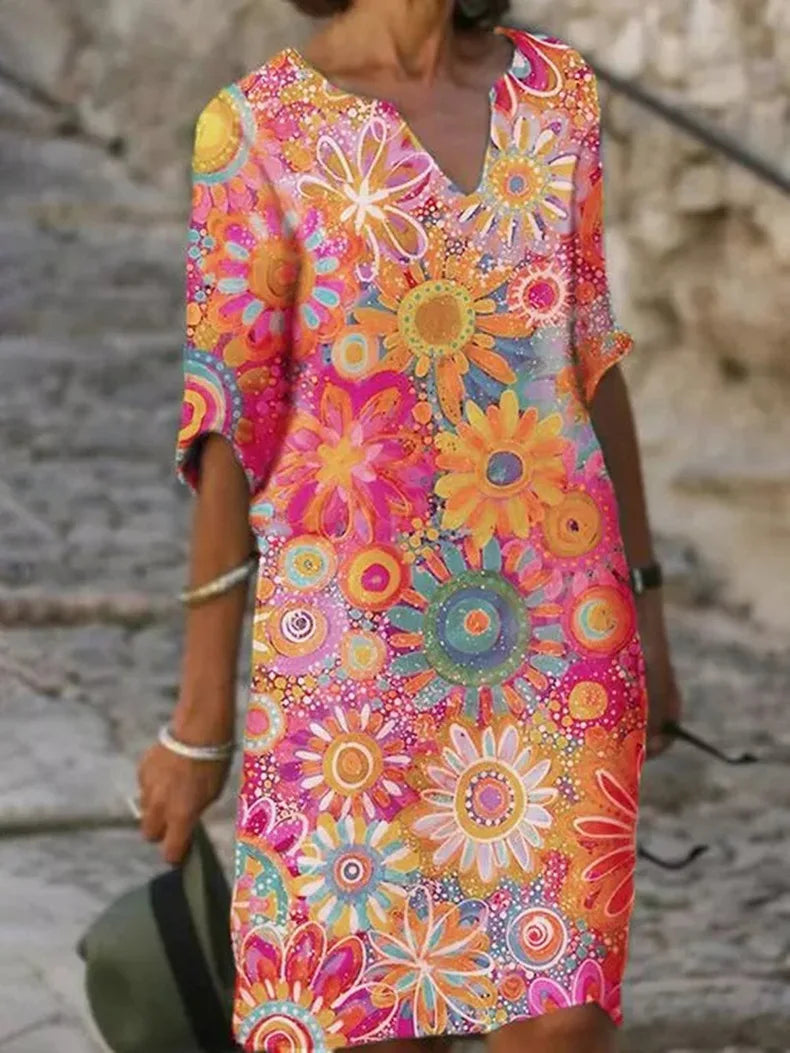 Elegant Floral Dress - Stylish Design with a Comfortable Fit